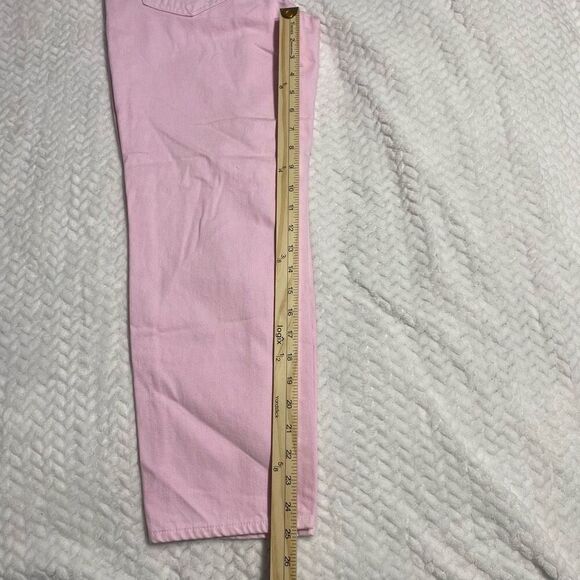 L'Agence Enya Pink High Rise Cropped Slim Distressed Jeans Size 25 - Picture 5 of 8